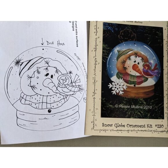 2 Plum Purdy Christmas Holiday Wood Ornament Kits Tole Painting - Picture 4 of 6